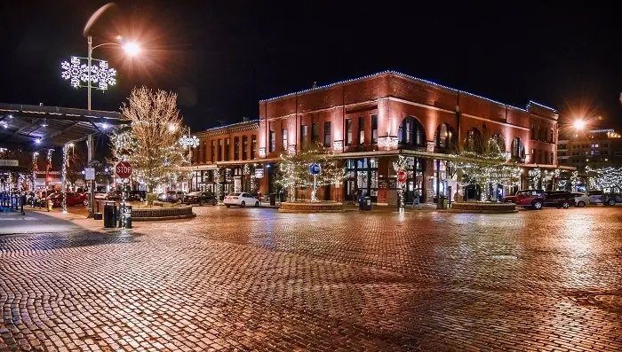 Outer view of Old Market, Omaha at Night